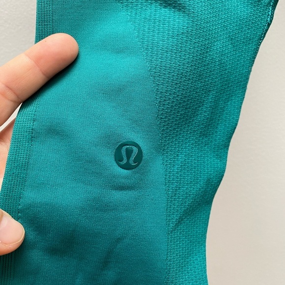 LULULEMON - In The Flow Crop II -  Heathered Forage Teal - Picture 8 of 10